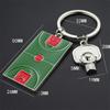 Creative Football Basketball Cards Keychain  Fan Commemorative Gift Club Keyrings Bag Pendant