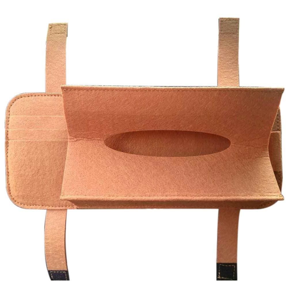 Tissue Holder Car Napkin Holder Sun Visor Tissue Box Sun Visor Card Storage Wool Felt Tissue Case