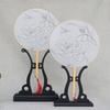 Elegant Chinese Style Bamboo Fan Stand Holder Bracket Rack Stand for StablesStylish Desktop Decoration Home Office Decor