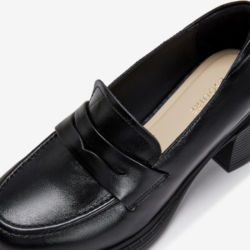ESquire Women S Chunky Loafer pumpS Black