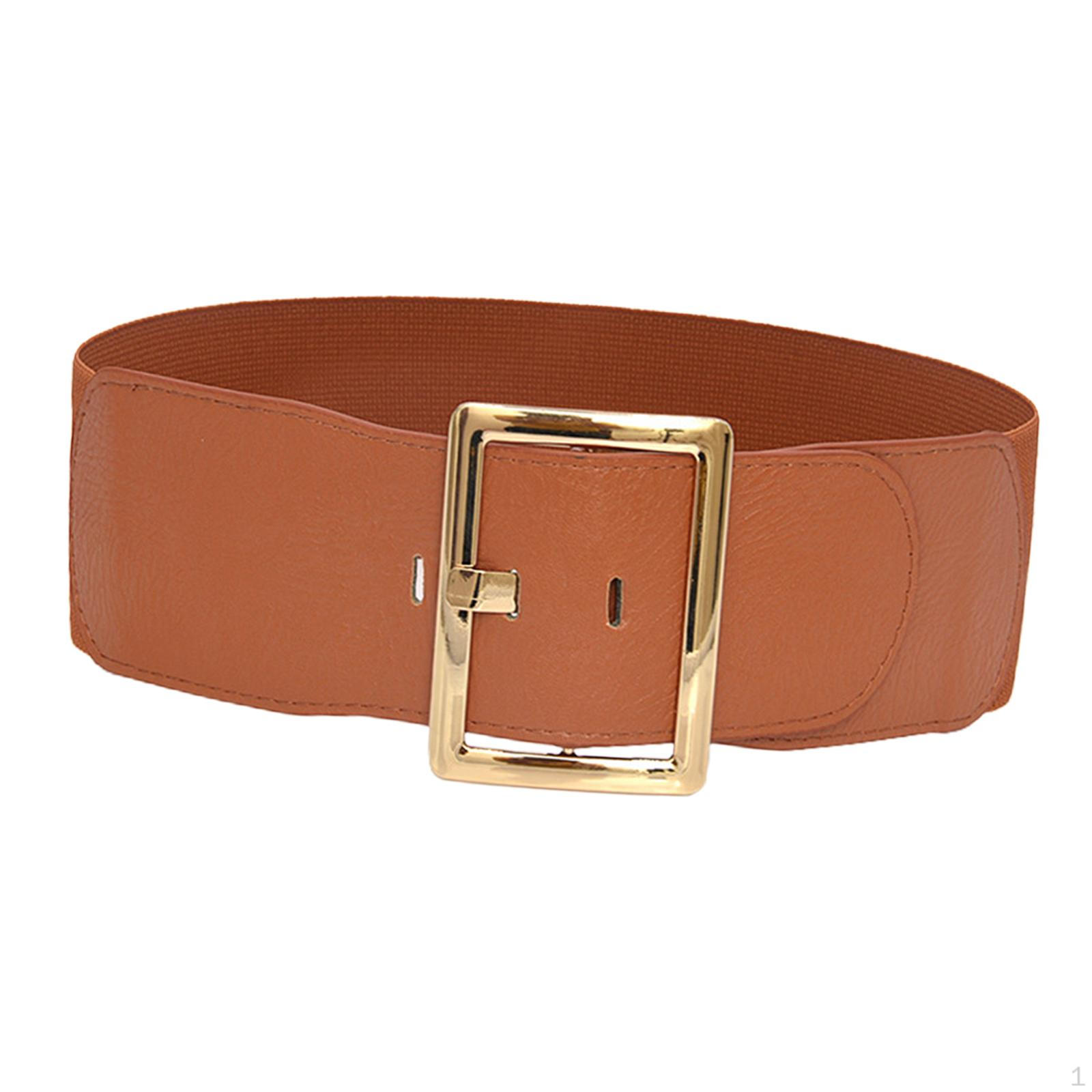 Women s Stretch Belt , Cinch ,Pants ,PU Leather ,Chic, Soft Retro Style Metal Buckle Waistband