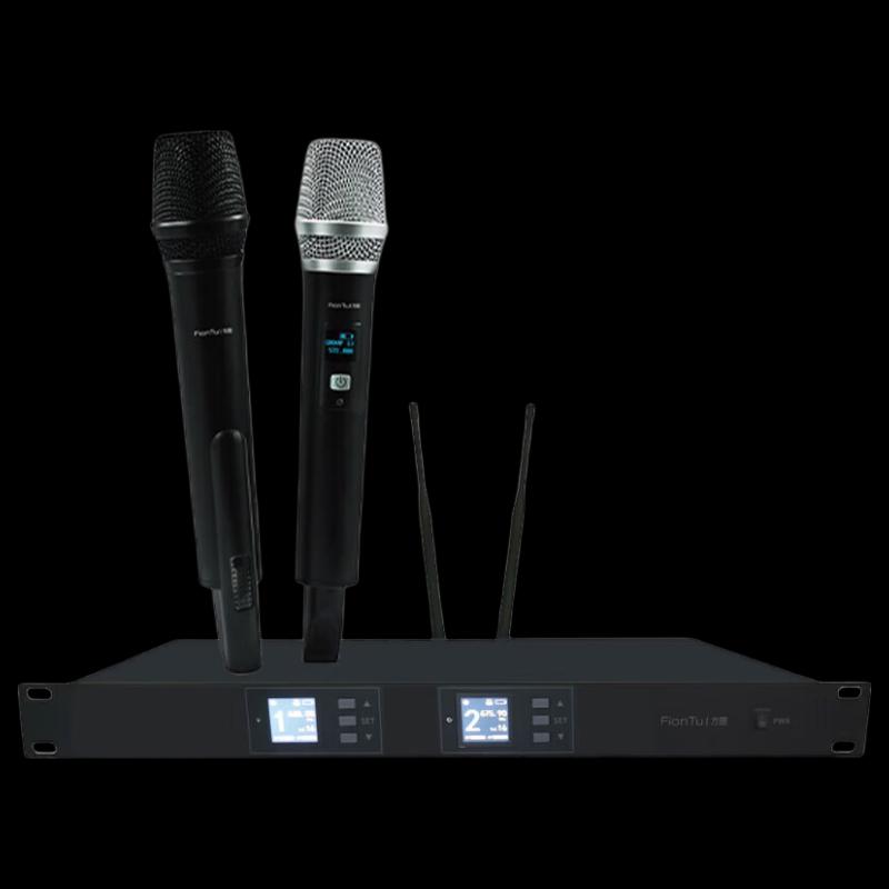 FionTu Professional Wireless Dual Handheld Microphone System (CN Version)