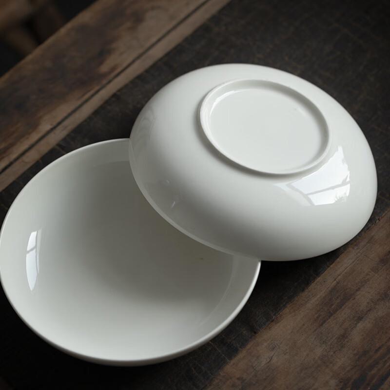 Ru Han White Ceramic Deep Serving Plate
