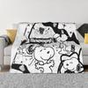 Snoopys Accessories Blanket Warm Cozy Fluffy  Throw Blankets for Couch 50x60 Inches Multi-size Bedspread