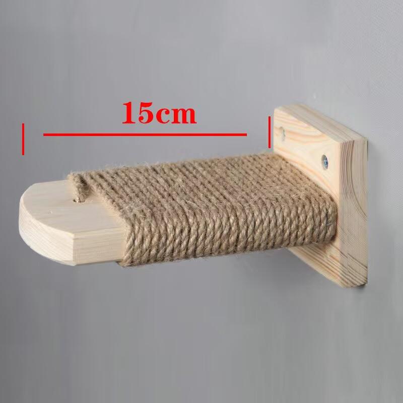 2026 Space-Saving Wall-Mounted Cat Tree & Climbing Frame with Solid Wood Platforms