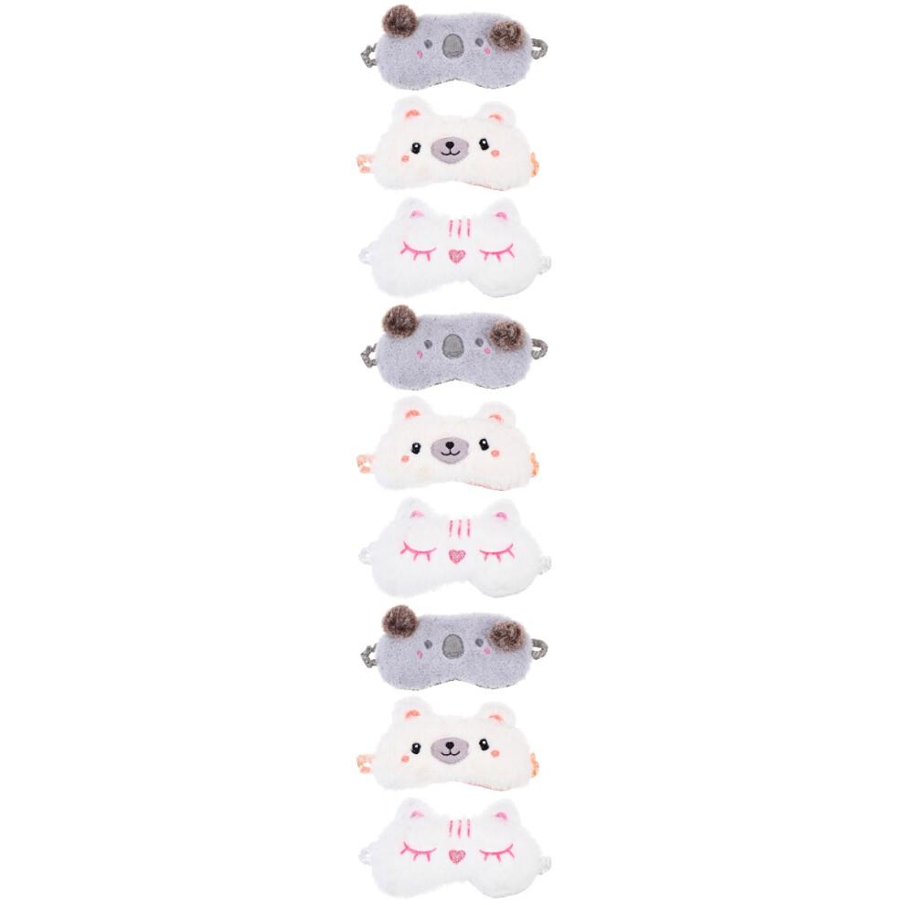 9Stk Komfortable Augenbinden Bunt Mit Tierdesign Leichte Schlafmasken
