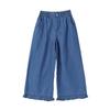 Deesha Kids' Ruffled Tencel Denim Wide-Leg Pants