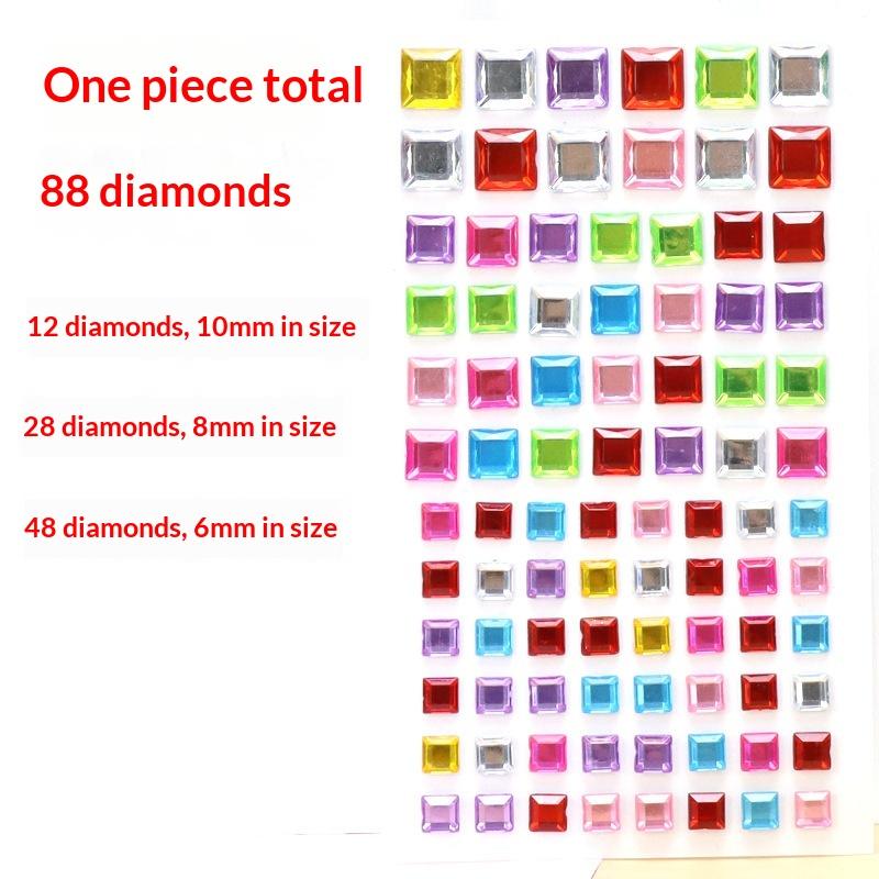 1Sheet Self Adhesive Rhinestone Jewelry Stickers On Face Gem Stickers Crystal Crafts Nail Body Makeup Card Making Craft Supplies