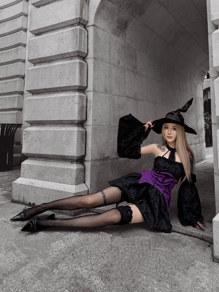Cosplay Halloween Costume Magic Witch COSPLAY Punk Witch Hat Sexy Party Dress