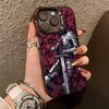 Dark Romanticism Knight & Roses  Phone Case For iPhone 17,16,15,14,13,12,11 Plus,Pro Max,XS,Colorful Silver Black Cover