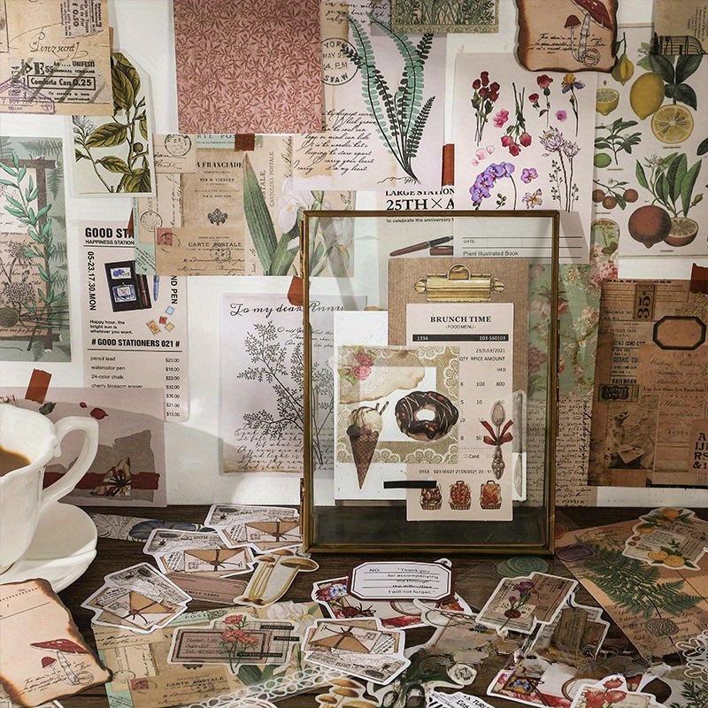 1PC  Long Night Book Series Material Pack Creative Retro Ins Style Notebook Material Paper Notebook Collage Material Card Paper