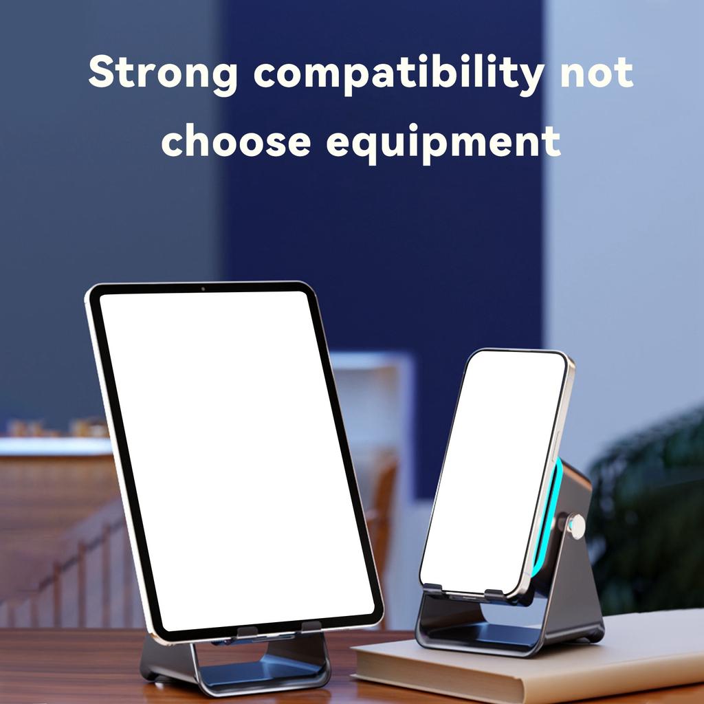 Alto-falante Bluetooth Sem Fio 5 em 1 com Suporte para Telefone Possui Suporte Ajustável 360° e Luzes Coloridas Longa Duração da Bateria com Graves