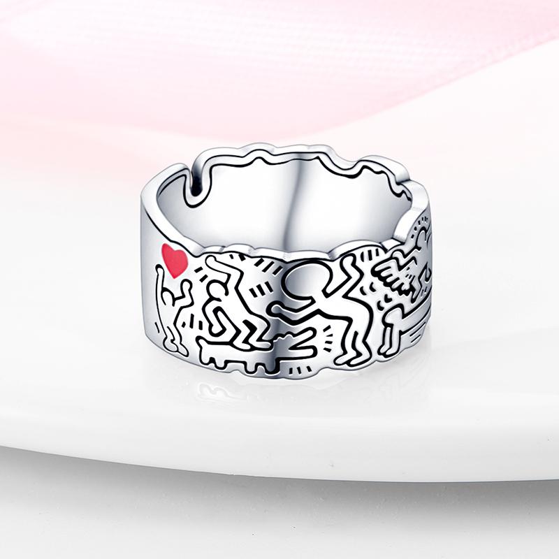 2025 New in 925 Sterling Silver Shooting Stars Open Ring For Women Exquisite Style Fashionable For Parties Wedding Jewelry Gifts