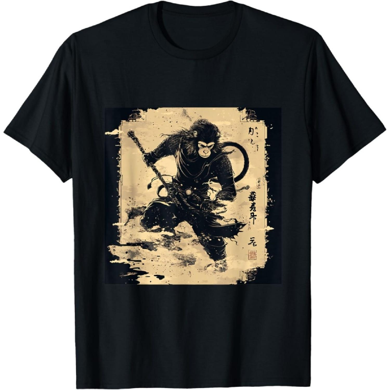 

Wukong Myth Monkey King Ancient Chinese Journey to the West T-Shirt(1) XXXXXL чорний