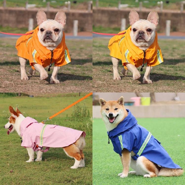 Impermeabile per Cani Impermeabile con Cappuccio Giubbotti Poncho Pioggia Impermeabile con Strisce Riflettenti