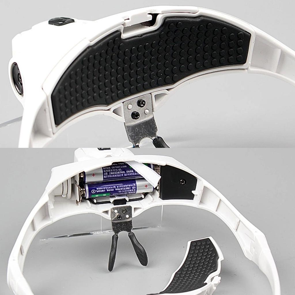 Lupă cu bandă pentru cap cu lumină LED Lupă pentru cap cu mâini libere cu 5 lentile pentru lucru în apropiere Ceas bijuterii ștampilă