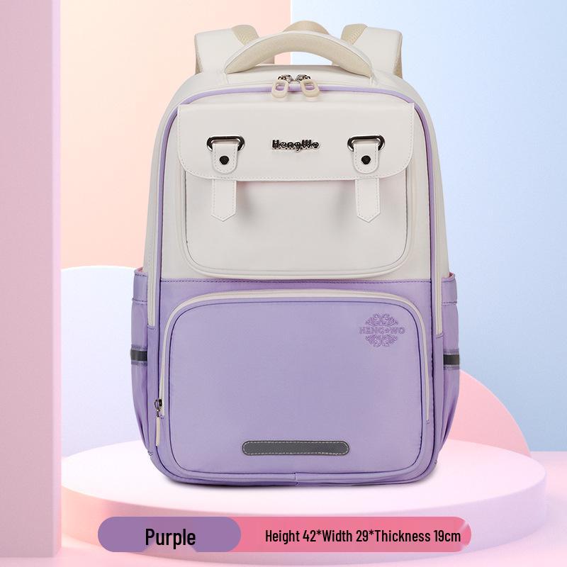 Lightweight Cloud Backpack for Grades 3-6: Large Capacity, Double Shoulder, Spine Protection & Weight Reduction