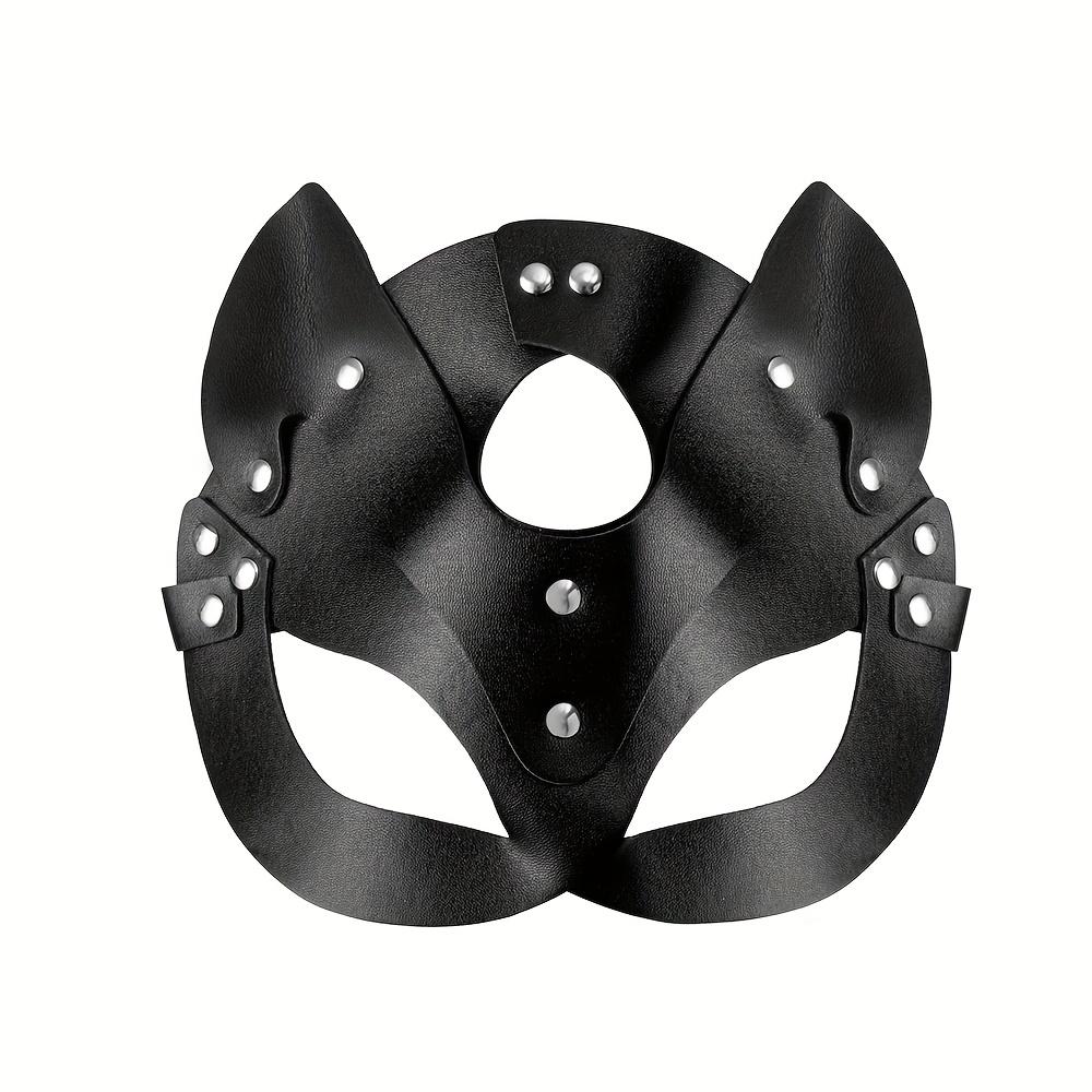 Cat Mask with Earholes - Gothic Punk Style Halloween Party, Carnival Ball, and Adult Game Dress Up Accessories