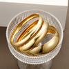 3 Stuks/Set Klassieke Gouden Kleur Brede Armbanden voor Vrouwen Overdreven Zwaar Metaal Grote Armband Luxe Bruiloft Sieraden Accessoires 2025