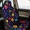 2 Stück Florale Autositzbezüge - Lebendig, Rosa, Gelb, Grün, Lila, Orange, Rot, Braun, Marineblau, Türkis, Goldfarben, Fahrzeuginnenraum-Upg