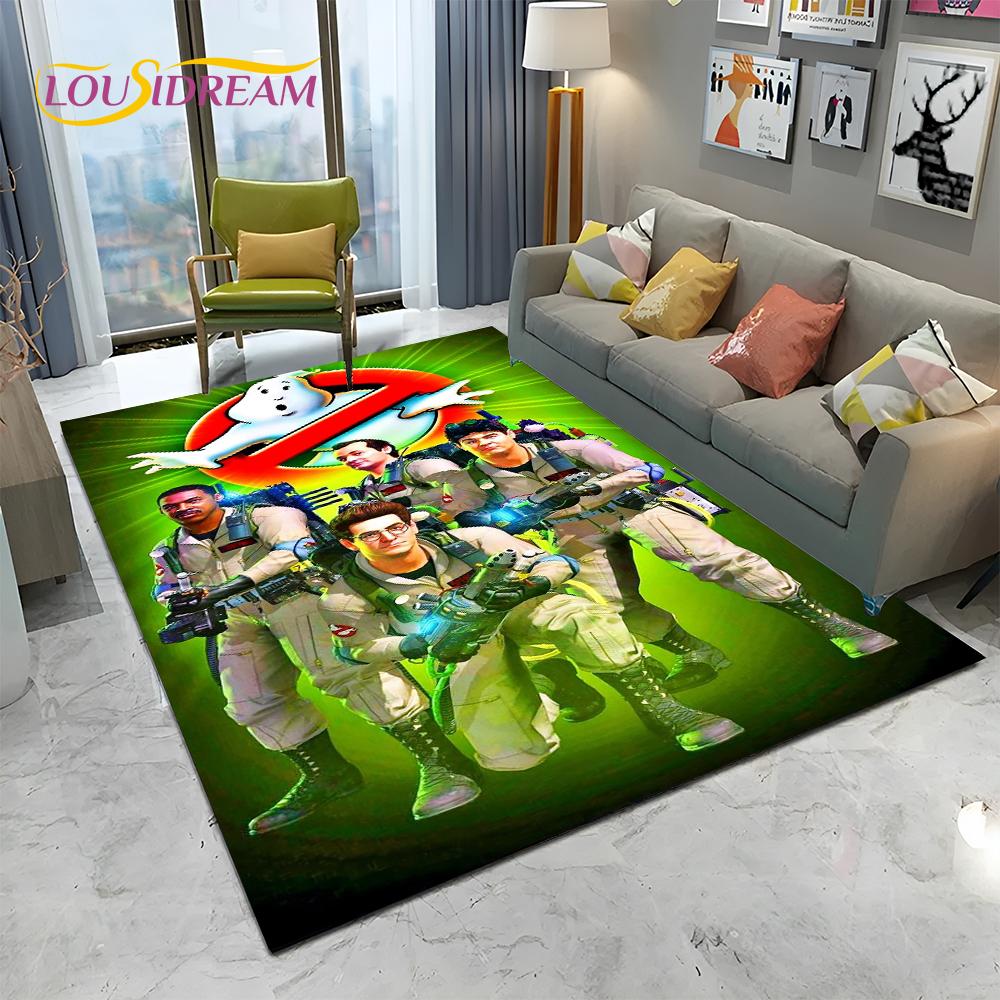 Horrorfilm G-Ghostbusters Cartoon Teppich für Zuhause Wohnzimmer Schlafzimmer Sofa Fußmatte Dekor, Kinder Teppich rutschfeste Bodenmatte