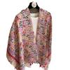 Pink And Purple Small Floral Scarf Women'S Try Versatile Scarf Windproof And Cold Outside With Spring And Autumn Shawl Versatile Scarf