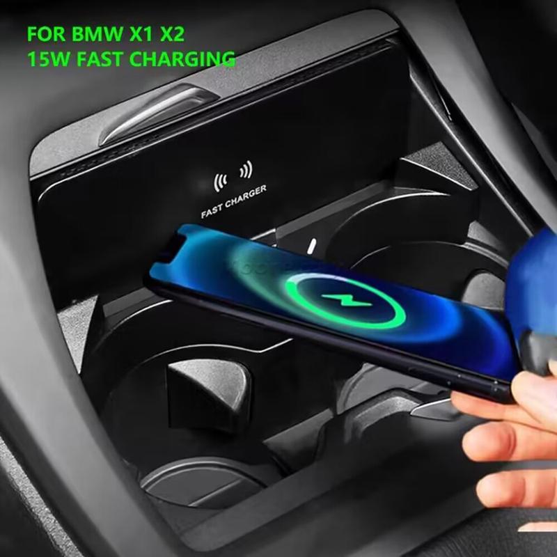 Wireless Charger For BMW X1 F48 F49 X2 F39 2016-2021 15W Fast Car Mobile Charging Phone Holder Usb Center Console Accessories