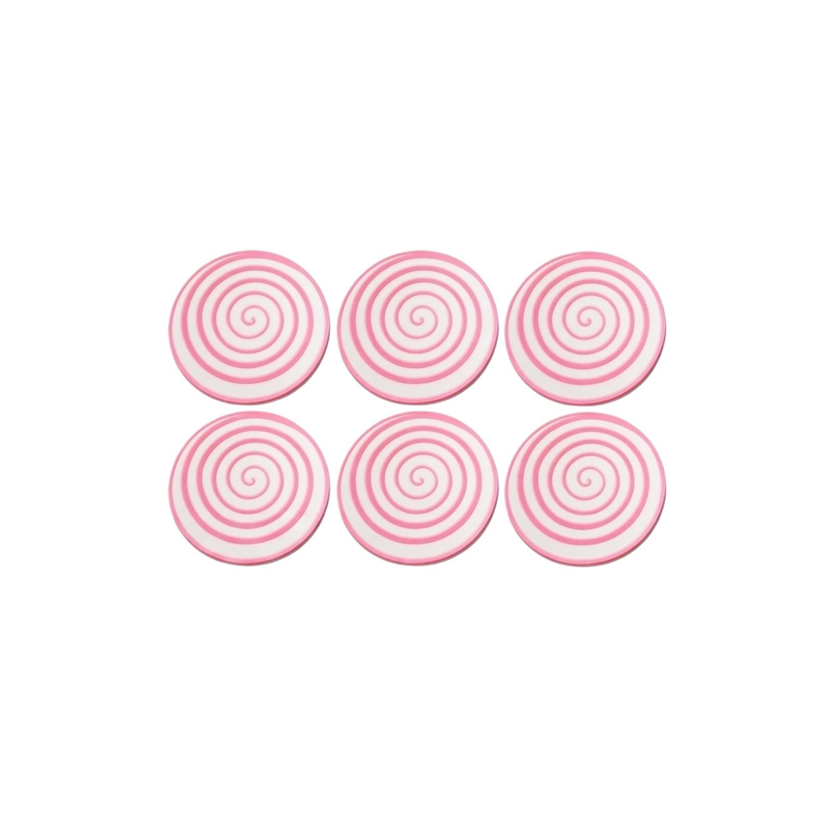 

6PCS Creative Home Decorative Heat Insulation Coasters Set Durable Non-Slip Surface Protection for Tables and Countertops one size рожевий