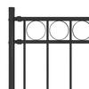 ASSEN Garden Fence Steel 1.7 x 1.5 m Black