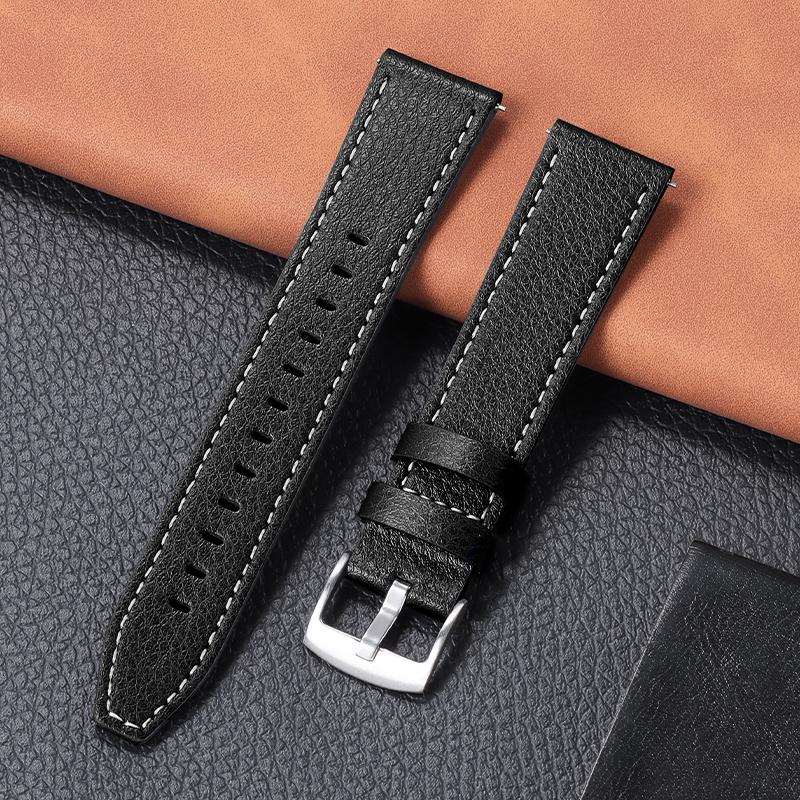 

Винтажные кожаные ремешки для часов 20 мм с быстросъемным креплением для Seiko для Omega браслет-ремешок для часов для мужчин аксессуары 20mm чёрный