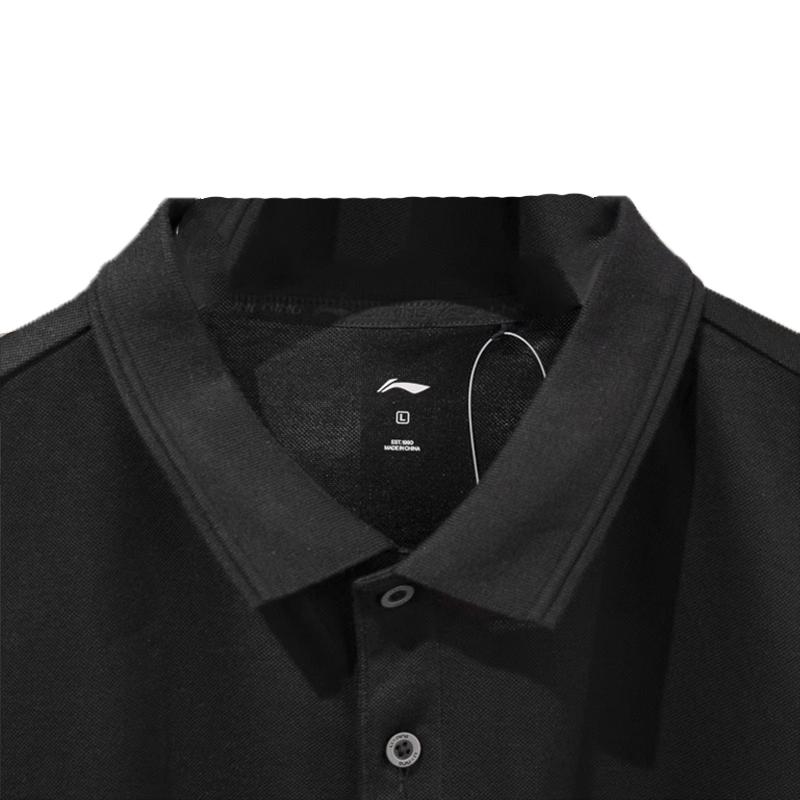 Li-Ning Plain Logo Simple Outdoor Fitness Breathable Comfortable Versatile Short Sleeve Polo Shirt Men tops APLU139-7