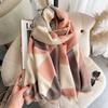 Summer air-conditioned room new irregular splicing double-sided autumn and winter warm imitation cashmere outer shawl scarf scarf women