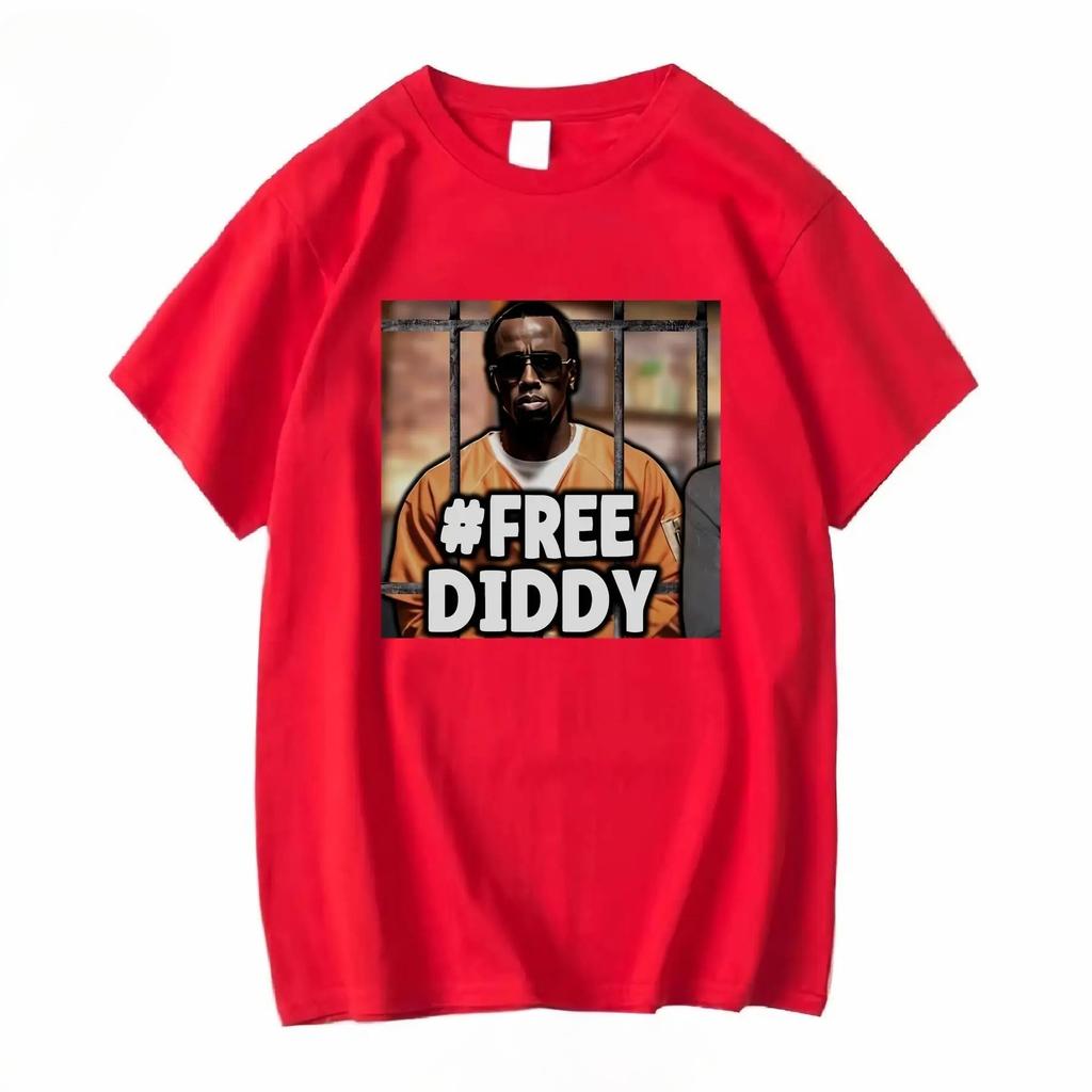 Free Diddy T Shirt Freediddy P Rapper Vintage Washed Unisex Designer Clothes Fashion Graphic Versatile Stylish Stretched Tops
