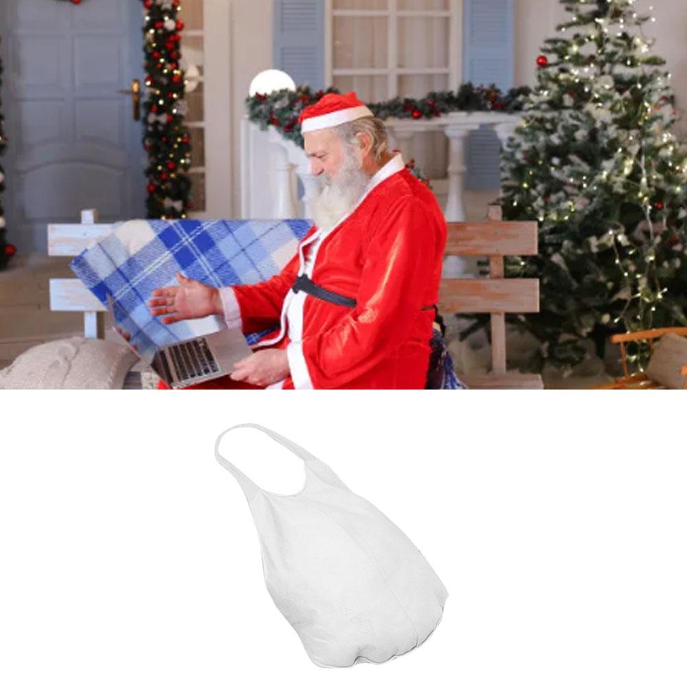 Christmas Fake Padded Belly Christmas Costume Dress Up Accessories Party Supplies White
