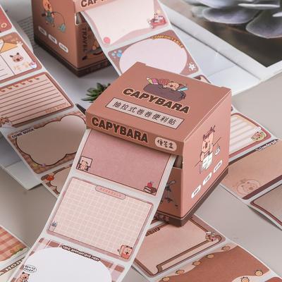 256 Pcs/roll Capybara Animal Stickers Cartoon Cute Reward Sticker Notebook Suitcase Laptop Decals Sticky Note Kids Toys Gifts