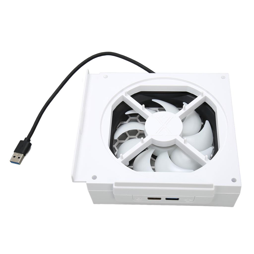Game Console Cooling Fan Professional Efficient Low Noise Cooler Fan with Colorful Light Strip for Xbox Series S