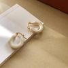 Vintage U-Shaped Irregular Drop Oil Earrings for Women Ladies Simple Individualistic Fashion Earrings Buckle Daily Jewelry Gifts