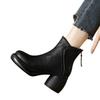 Soft-soled High-heeled Short Boots, Autumn-winter Boots, Retro Single Shoes, Padded Women's Shoes