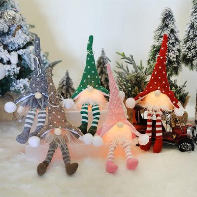 New Glowing Gnome Christmas Ornament LED Long Leg Faceless Doll Christmas Pendant Home Decoration Christmas Navidad Natal Gift
