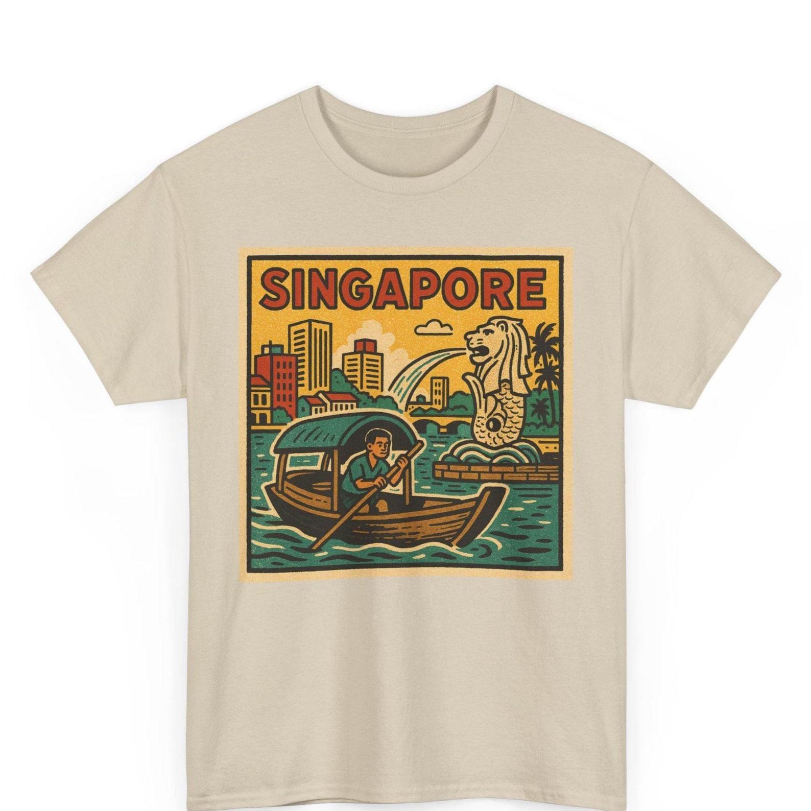 Singapore Retro Comic T-Shirt: Marina Bay Skyline Graphic Tee S