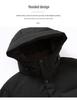 Men's Winter Windproof White Duck Down Hooded Jacket - Versatile, Thickened for Business and Commuting