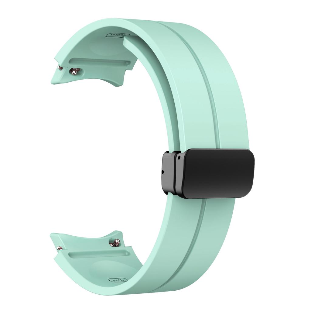 Magnetische D-gesp Siliconen Band Voor Samsung Galaxy Watch 6 5 4 Serie Sportband Voor Galaxy Watch 45 44 40/Classic 47 46 43 42
