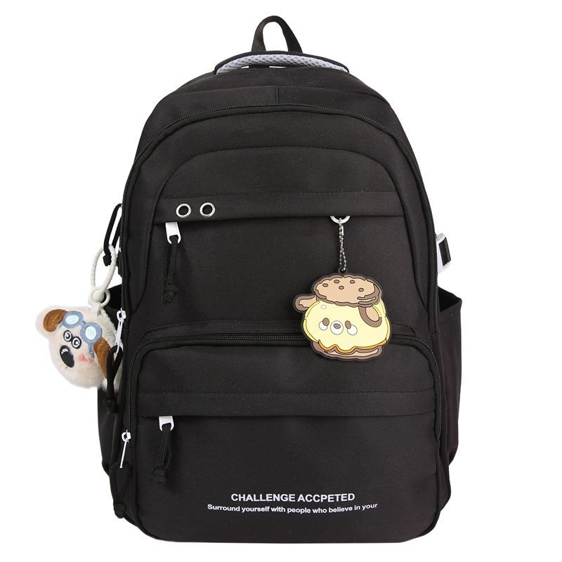 Neuer, hochwertiger, frischer und süßer Rucksack mit farblich abgesetzten Einsätzen, Rucksack mit großem Fassungsvermögen für Mittelschüler