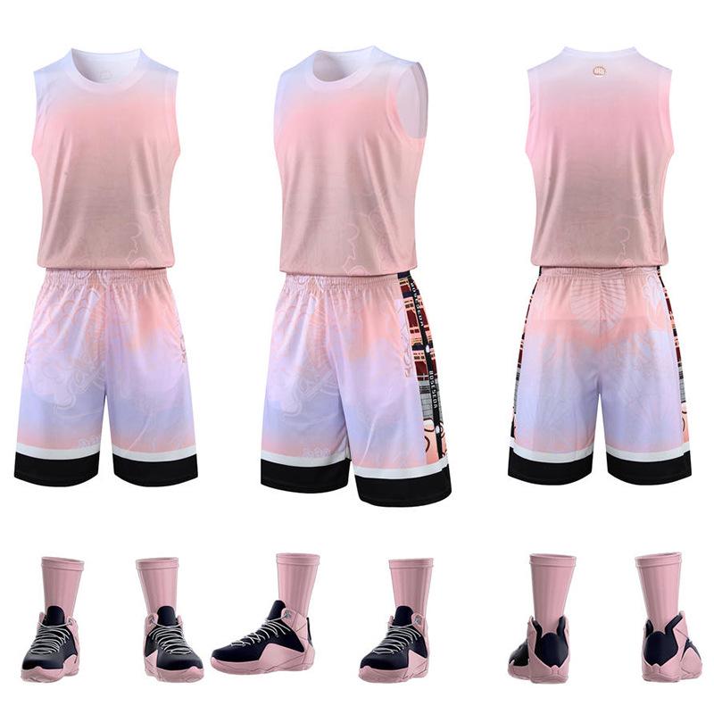 

Мужской летний тренировочный баскетбольный комплект майка и шорты с индивидуальной печатью 7XL