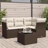 VidaXL Garden Lounge Set with Cushions 5 Pcs, Sofas with Adjustable Feet, Outdoor Furniture Set Patio Terrace, 3217593