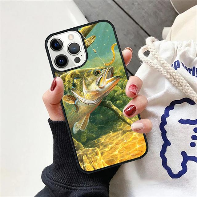Pike Fish Fishing Bait Phone Case Back Cover for iPhone 17 Air 16 15 14 13 11 12 Pro Max PlusS Shell Coque