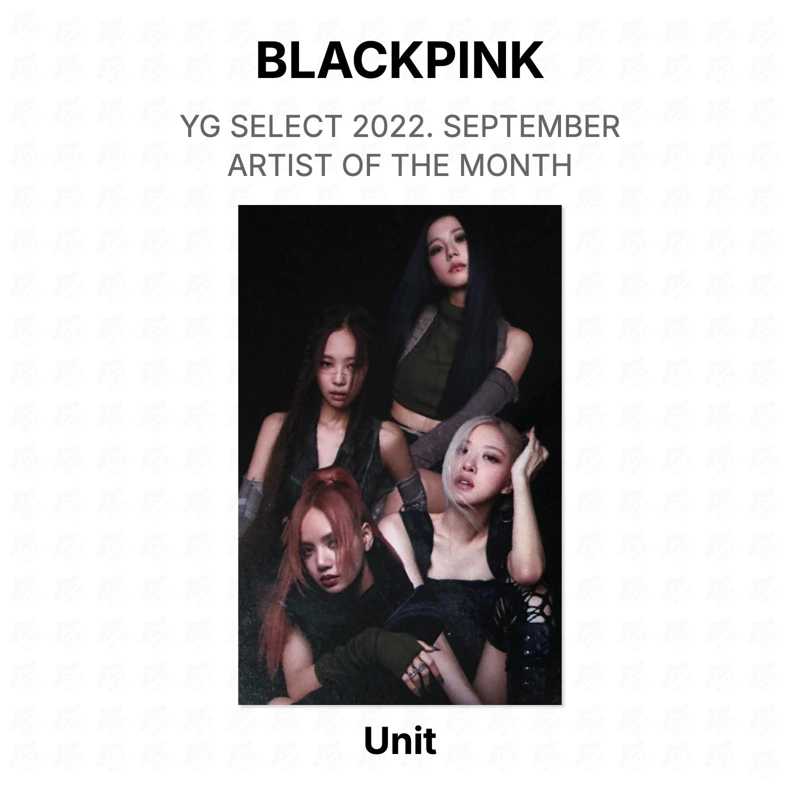 BLACKPINK Unit YG SELECT 2022. SEPTEMBER ARTIST OF THE MONTH Official Photocard Unit