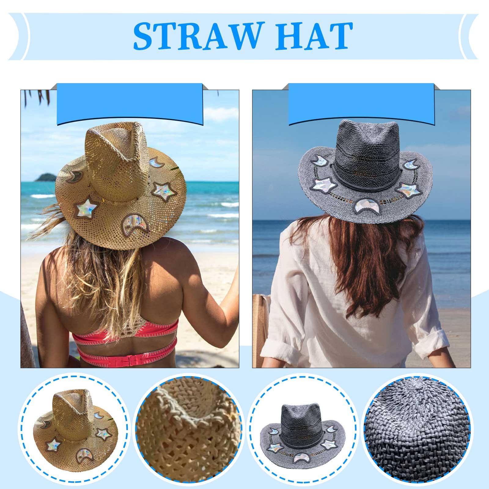 

Cowboy Girl Hat Hat, Star Moon Hat, Suitable For Outdoor One Size чорний