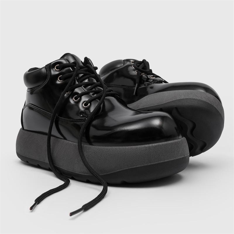 Big Yellow High Top Boots - Cute, Ugly-Cute, Thick Sole, All-Match Men's Footwear, Spring 2025 Edition.