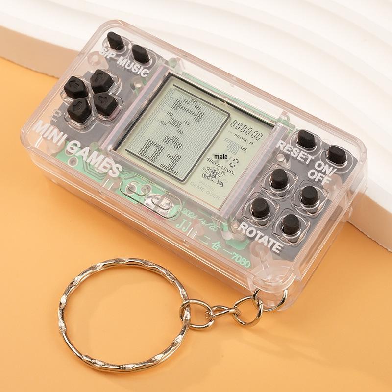 Mini Tetris Classic Handheld Game Console Keychain Toy